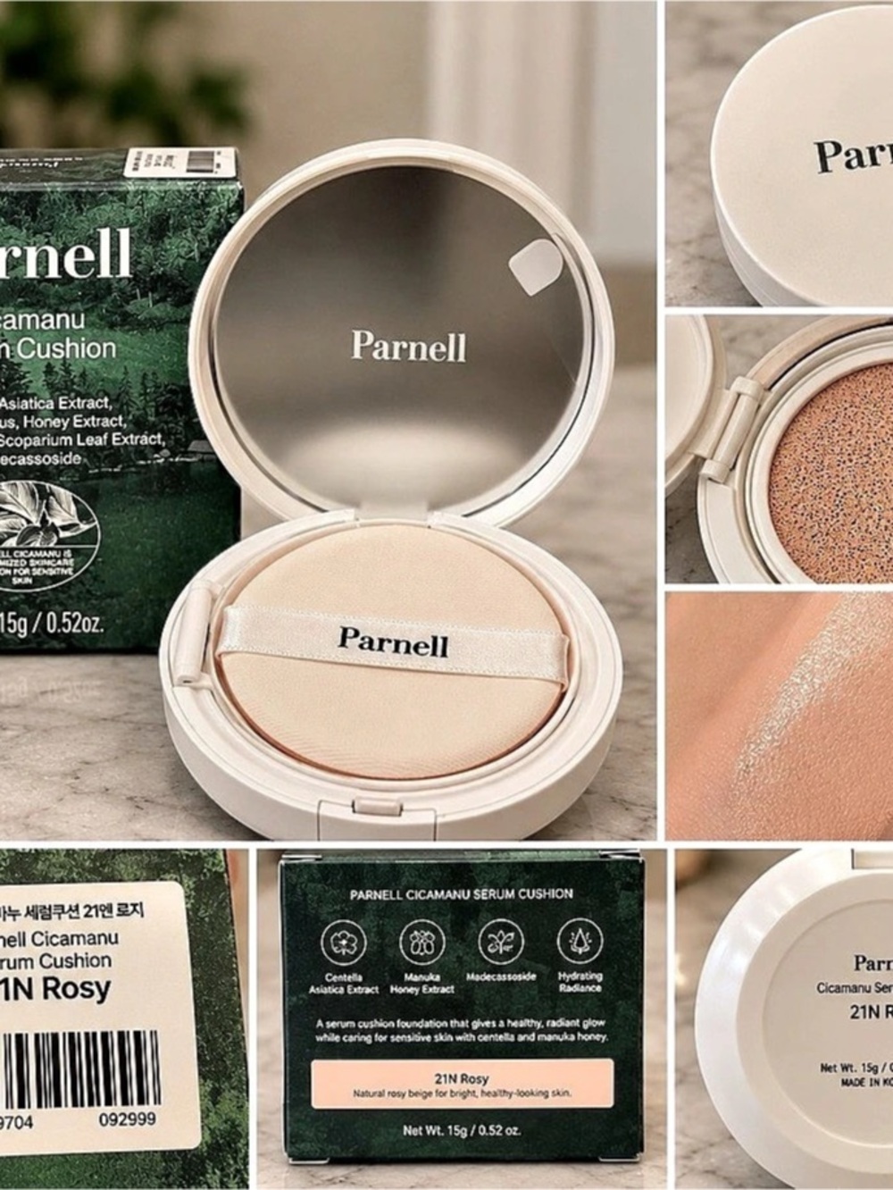 Parnell Cicamanu Serum Cushion Foundation 21N Rosy NWT